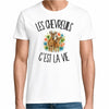 T-shirt Homme Blanc Les chevreuils c'est la vie