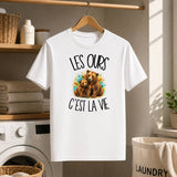 T-shirt Homme Blanc Les ours c'est la vie