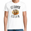 T-shirt Homme Blanc Les chamois c'est la vie