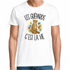 T-shirt Homme Blanc Les guépards c'est la vie