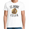 T-shirt Homme Blanc Les jaguars c'est la vie