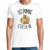T-shirt Homme Blanc Les pumas c'est la vie