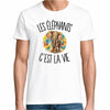 T-shirt Homme Blanc Les éléphants c'est la vie