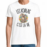 T-shirt Homme Blanc Les koalas c'est la vie