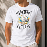 T-shirt Homme Blanc Les mouettes c'est la vie