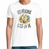 T-shirt Homme Blanc Les pélicans c'est la vie