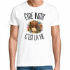 T-shirt Homme Blanc Être instit c'est la vie
