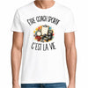 T-shirt Homme Blanc Être coach sportif c'est la vie