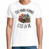 T-shirt Homme Blanc Être marin-pompier c'est la vie