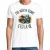 T-shirt Homme Blanc Être agent de sécurité c'est la vie