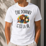 T-shirt Homme Blanc Être douanier c'est la vie