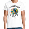 T-shirt Homme Blanc Être agent d'entretien c'est la vie