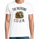 T-shirt Homme Blanc Être palefrenier c'est la vie