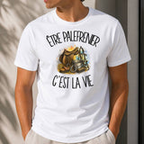 T-shirt Homme Blanc Être palefrenier c'est la vie