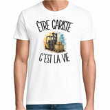 T-shirt Homme Blanc Être cariste c'est la vie