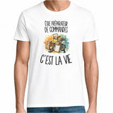T-shirt Homme Blanc Être préparateur de commandes c'est la vie