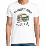 T-shirt Homme Blanc Être assistante de direction c'est la vie
