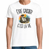T-shirt Homme Blanc Être caissier c'est la vie