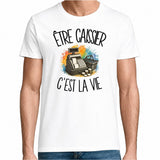 T-shirt Homme Blanc Être caissier c'est la vie