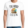 T-shirt Homme Blanc Être huissier c'est la vie