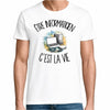 T-shirt Homme Blanc Être informaticien c'est la vie