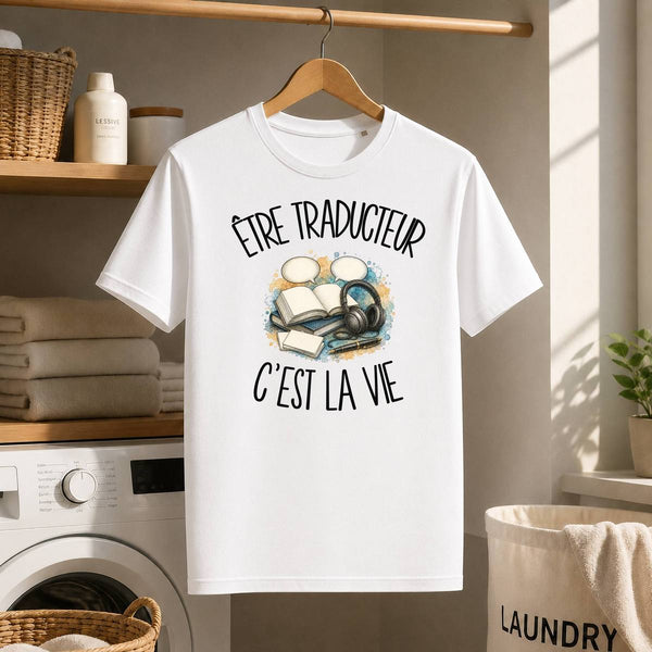 T-shirt Homme Blanc Être traducteur c'est la vie