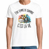 T-shirt Homme Blanc Être femme de chambre c'est la vie