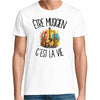 T-shirt Homme Blanc Être musicien c'est la vie