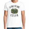 T-shirt Homme Blanc La taille des haies c'est la vie