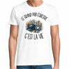 T-shirt Homme Blanc Le grand prix équestre c'est la vie