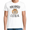 T-shirt Homme Blanc Mon hamster c'est ma vie