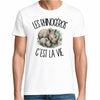 T-shirt Homme Blanc Les rhinocéros c'est la vie