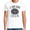 T-shirt Homme Blanc Le thème astral c'est la vie