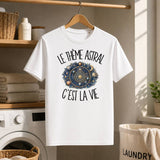 T-shirt Homme Blanc Le thème astral c'est la vie