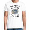 T-shirt Homme Blanc Les cartes c'est la vie