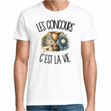 T-shirt Homme Blanc Les concours c'est la vie