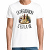T-shirt Homme Blanc La dégustation c'est la vie