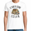 T-shirt Homme Blanc Le club de lecture c'est la vie