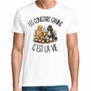 T-shirt Homme Blanc Les concours canins c'est la vie