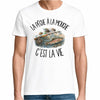 T-shirt Homme Blanc La pêche à la mouche c'est la vie