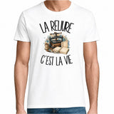 T-shirt Homme Blanc La reliure c'est la vie