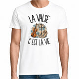 T-shirt Homme Blanc La valse c'est la vie