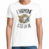 T-shirt Homme Blanc L'harmonie c'est la vie