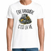 T-shirt Homme Blanc Être banquière c'est la vie