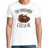 T-shirt Homme Blanc Être chocolatière c'est la vie