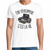 T-shirt Homme Blanc Être développeuse c'est la vie