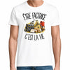 T-shirt Homme Blanc Être factrice c'est la vie