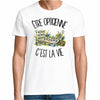 T-shirt Homme Blanc Être opticienne c'est la vie