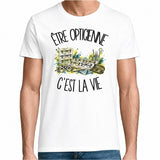 T-shirt Homme Blanc Être opticienne c'est la vie