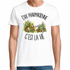 T-shirt Homme Blanc Être pharmacienne c'est la vie